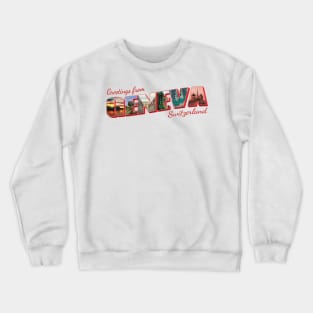 Greetings from Geneva in Switzerland Vintage style retro souvenir Crewneck Sweatshirt